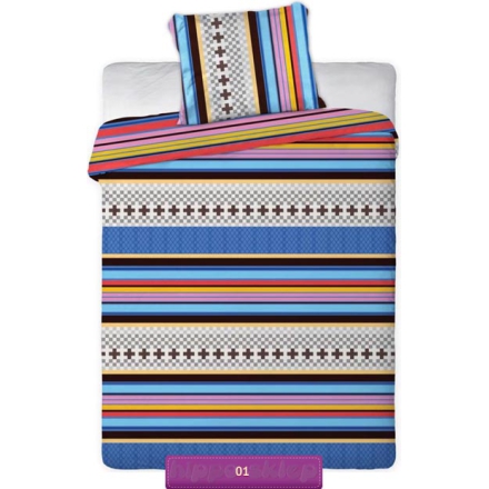 Bedding with stripes and zigzags 140x200 or 150x200