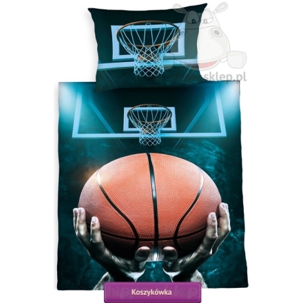 Basketball green teen duvet cover & pillowcase set 135x200