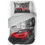 Duvet cover & pillowcase with Bugatti red car