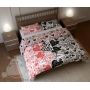 Bedding with heart red and black