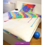 Colored strips & blots bed set 150x200