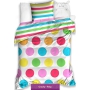 Bedding with polka dots and strips