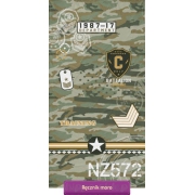 Military green camo beach towel 70x140 