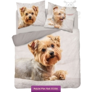 Bedding with Yorkie puppy 150x200 and 160x200